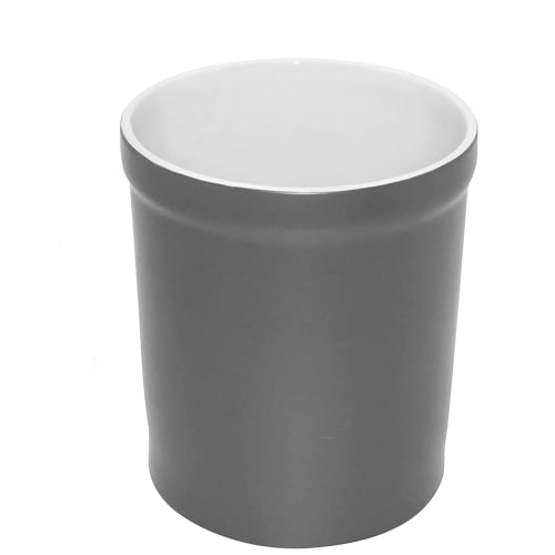 Utensil Crock, Gray and Ceramic
